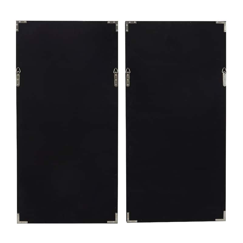 Paper Geometric Handmade 3D Origami Shadow Box with Black Frame - Set of 2 White - Roche River Decor
