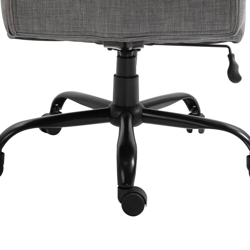 Vinsetto Swivel Ergonomic Big & Tall Office Computer Desk Chair with 5 Univeral Wheels & a Linen Finish