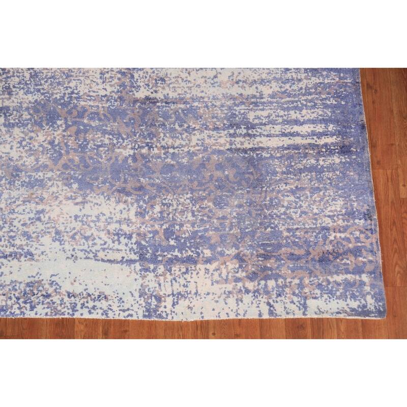 All-Over Abstract Contemporary Area Rug Handmade Wool Carpet - 8'11"x 11'11"