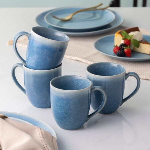 Colorwave Kiln Azure Set of 4 Mugs, 12 oz. Noritake