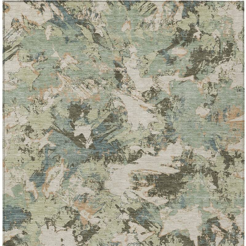 HomeRoots Floral Transitional Rectangle Outdoor Rug
