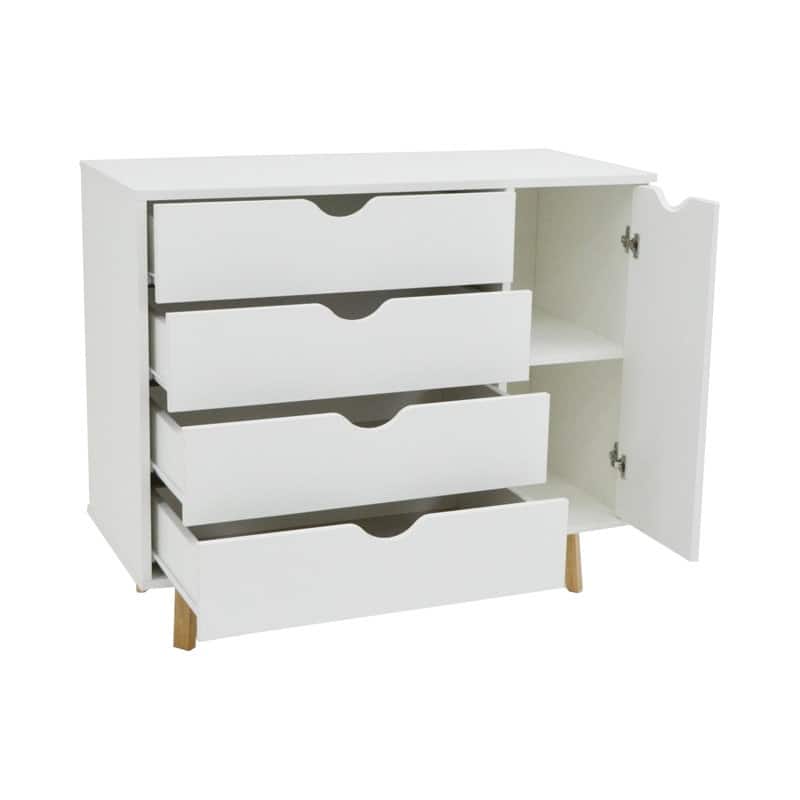 Minimalist 4-Drawer 1-Door Dresser