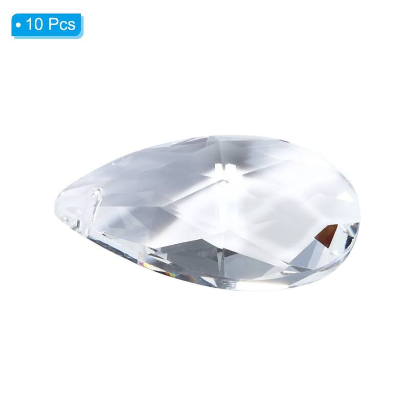 K9 Crystal Pendants Teardrop Beads, 10 Pack 38mm Chandelier Prisms DIY