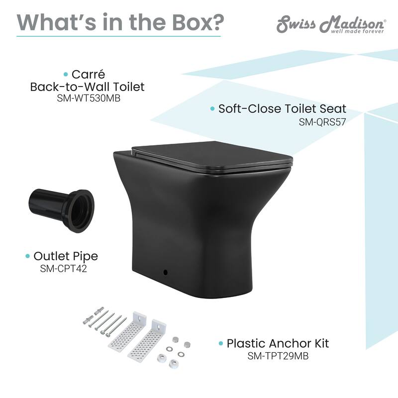 Carre Back To Wall Toilet 0.8/1.28 GPF