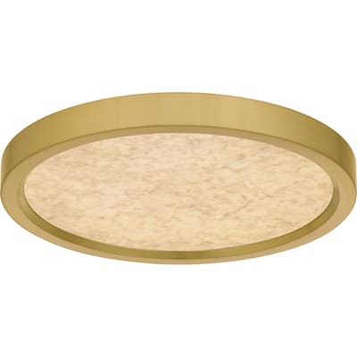 Outskirts Integrated LED Brushed Gold Flush Mount with CCT Switch