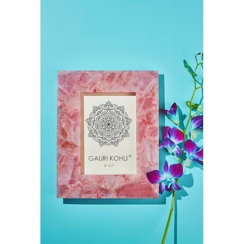 GAURI KOHLI Cherish Rose Quartz Picture Frame - 5" x 7"