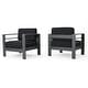 preview thumbnail 28 of 43, Cape Coral Outdoor Club Chairs with Optional Sunbrella Cushions (Set of 2) by Christopher Knight Home