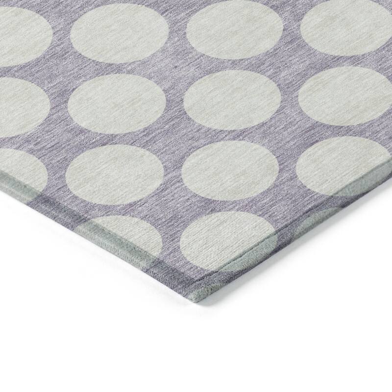 HomeRoots Polka Dot Transitional Rectangle Outdoor Rug