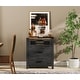 preview thumbnail 15 of 18, WAMPAT Dresser for bedroom, Accent Chests of 3 Drawers,Storage Cabinet dark brown and black 1 pack