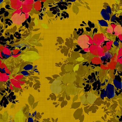 Nicole Miller Botanic Ochre Peel & Stick Wallpaper