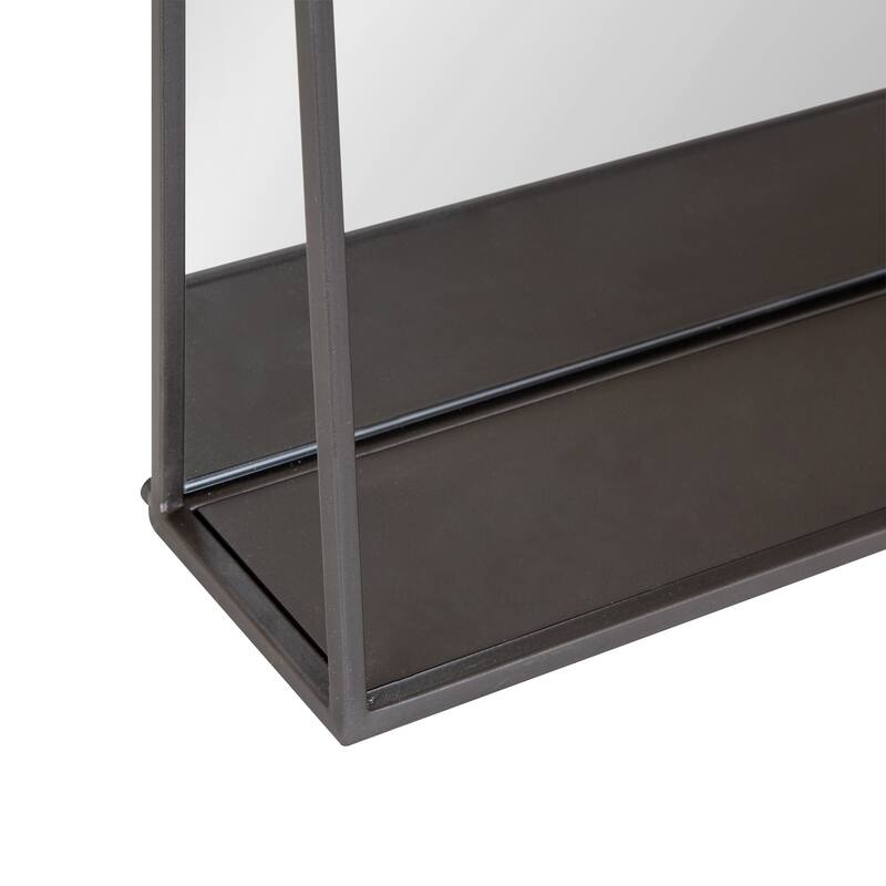 Kate and Laurel Lintz Metal Framed Mirror with Shelf