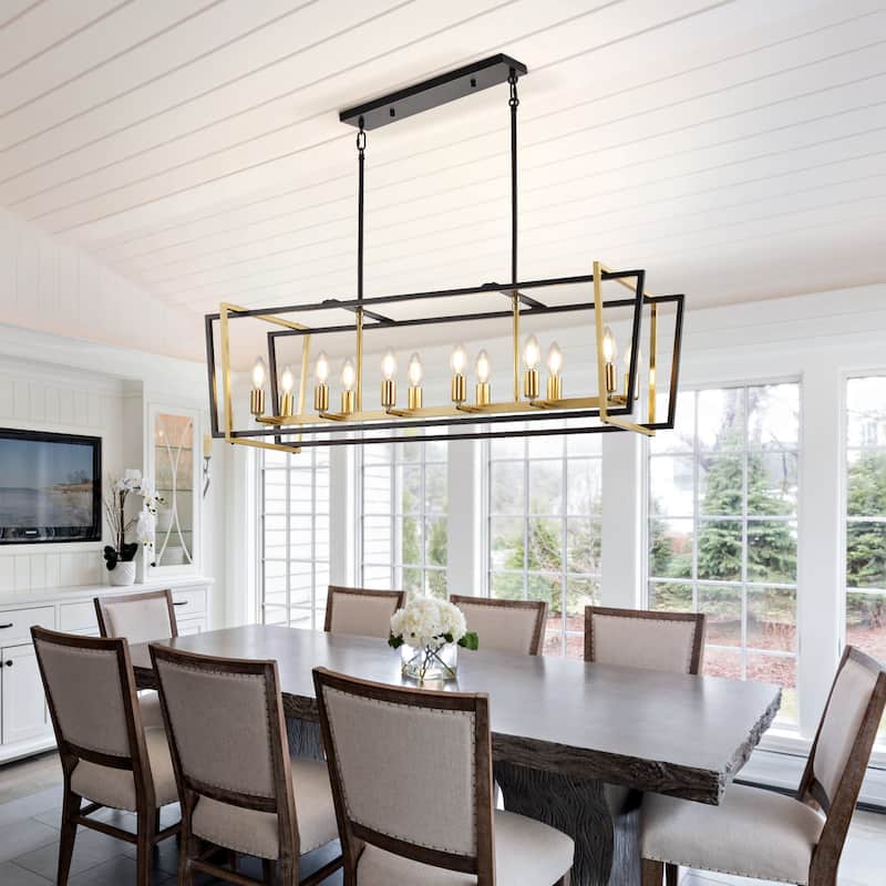 12 - Light Linear Candle Kitchen Island Pendant