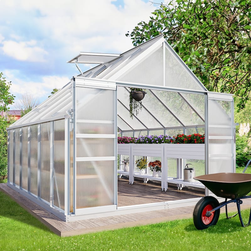 Moasis 8'/10' X 10'/12' Walk-in Hobby Greenhouse - 10'W X 12'D