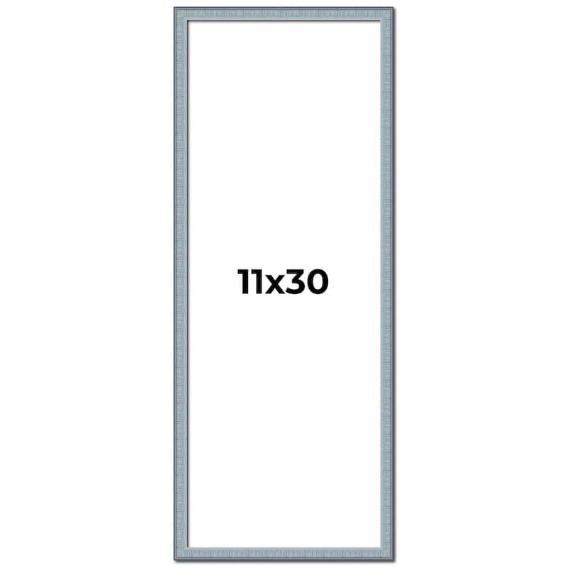 11x30 Frame Rustic Sky Blue Solid Wood Picture Frame | 0.75 Inch