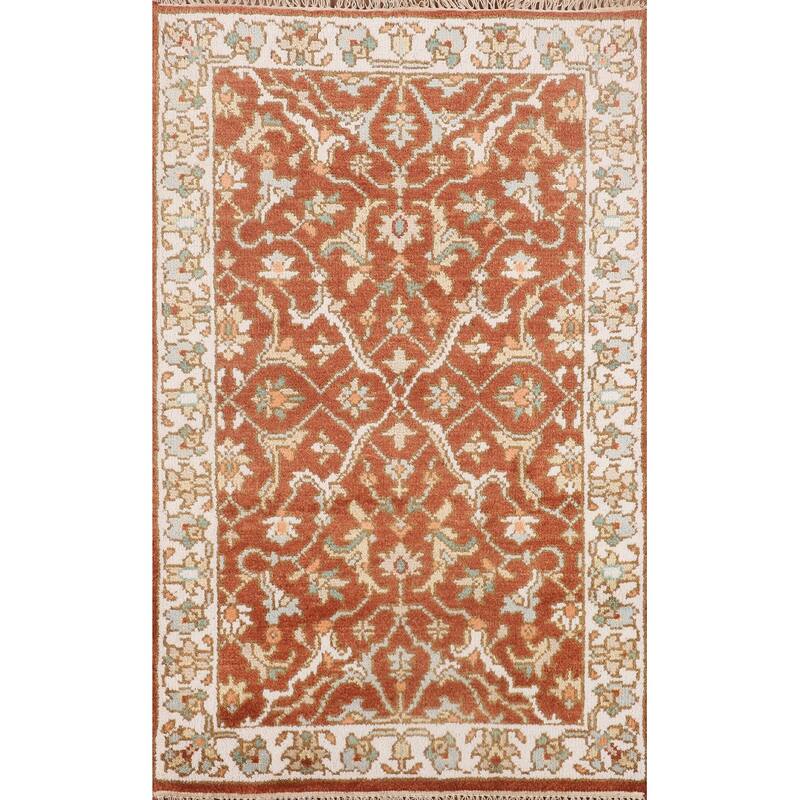 Kashan Oriental Foyer Rug Handmade Wool Carpet - 3'0"x 5'0"