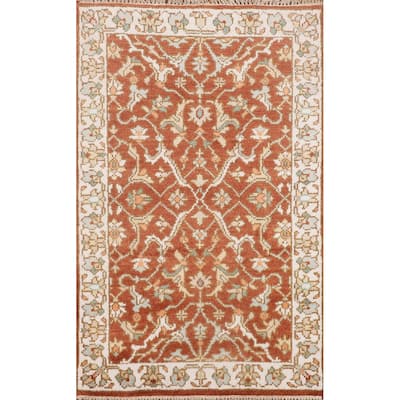 Kashan Oriental Foyer Rug Handmade Wool Carpet - 3'0"x 5'0"