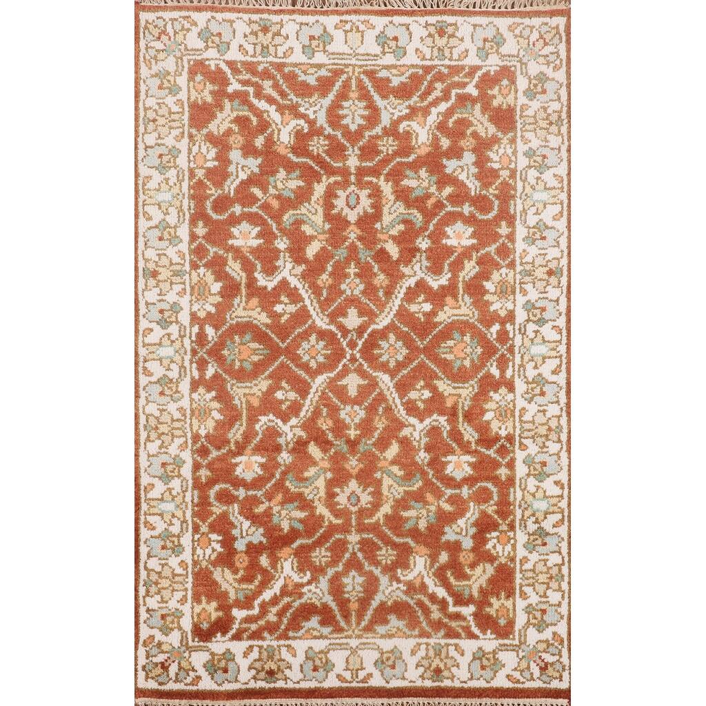 Kashan Oriental Foyer Rug Handmade Wool Carpet - 3'0"x 5'0"