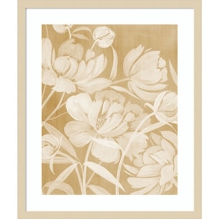 Neutral Peony Flowers I by Grace Popp Wood Framed Wall Art Print ...