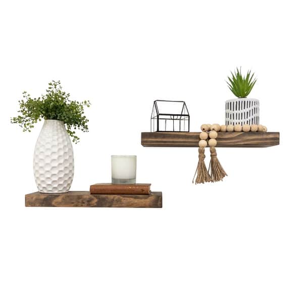 slide 2 of 12, Del Hutson Designs True Floating Shelves, Set of 2, 16"