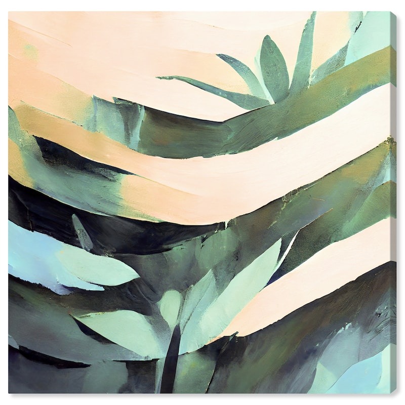Wynwood Studio Canvas Floral and Botanical Emerald Jungle Fade Green and Light Yellow Tropical Wall Art Canvas Print