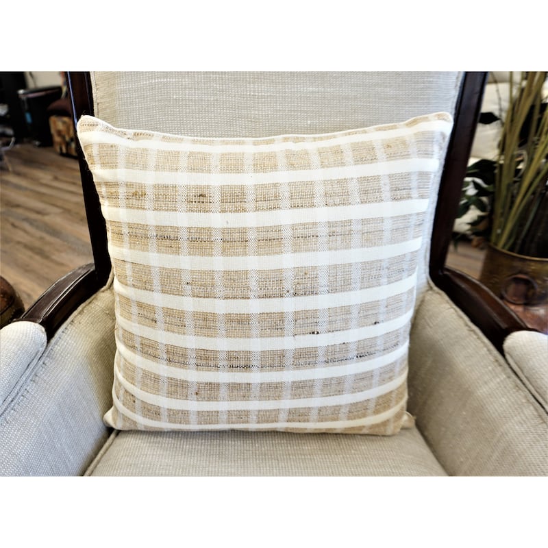 Home&Manor Vermont Vintage Raw Silk Pillow 18"