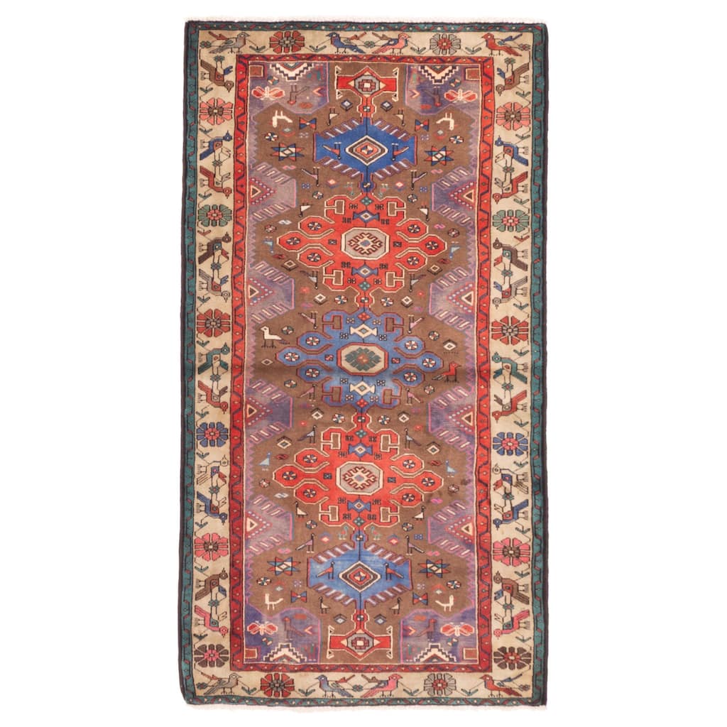 ECARPETGALLERY Hand-knotted Konya Anatolian Brown Wool Rug - 3'7 x 6'7