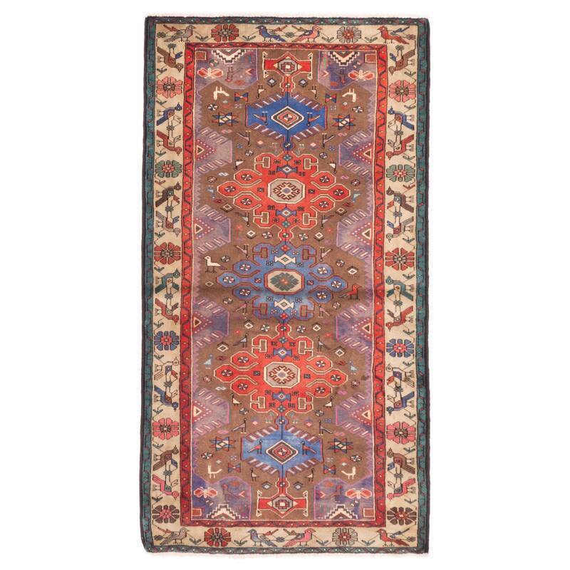 ECARPETGALLERY Hand-knotted Konya Anatolian Brown Wool Rug - 3'7 x 6'7