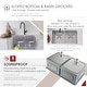 preview thumbnail 7 of 10, Stylish Undermount 32" Double-Bowl Stainless Steel 18G Kitchen Sink S-301G - 32" x 18" x 10"