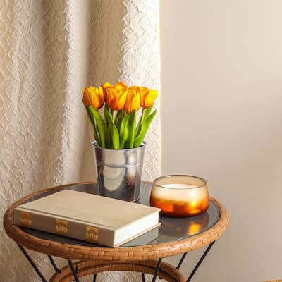 National Tree Company 9 in. Orange Tulip Bouquet