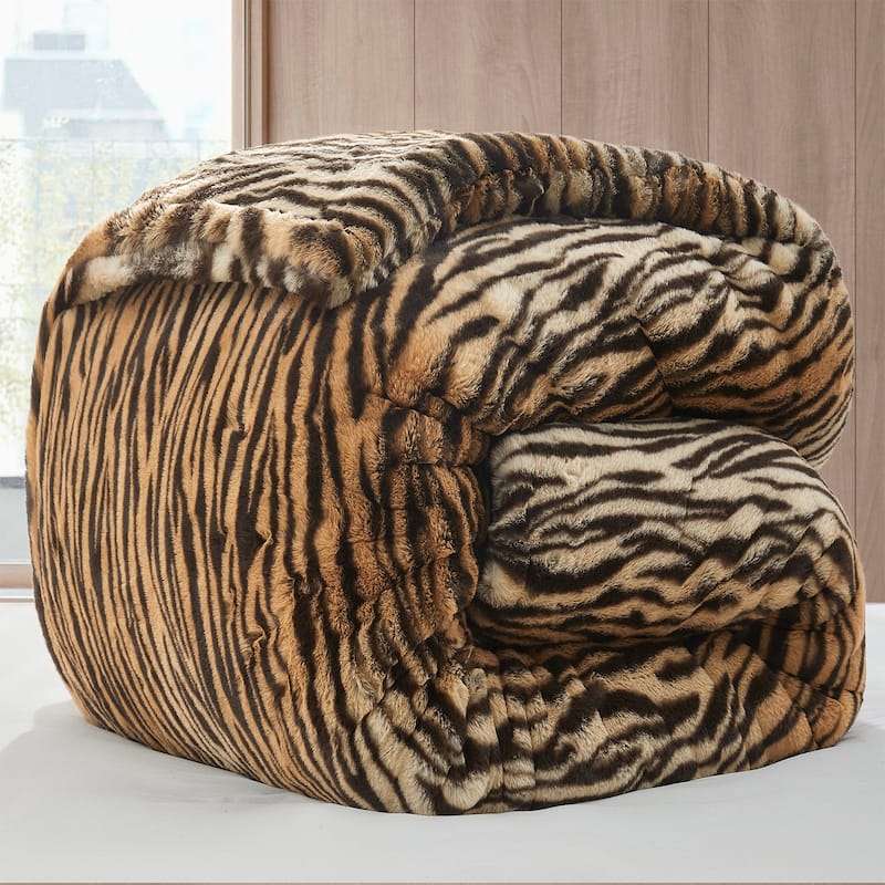 There's a Bengal in My Bed - Coma Inducer® Oversized Comforter Set - Black and Orange Stripes