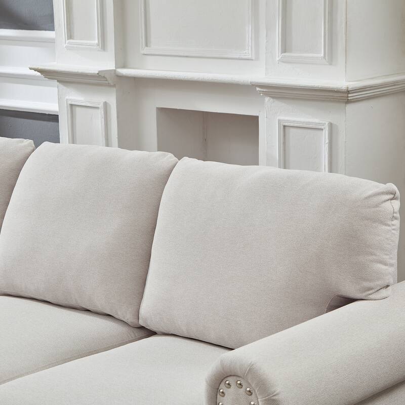 Deep Seat Storage Sofa Set of 2 with Loveseat and 3 Seater Couch