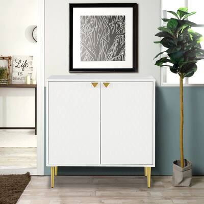 GZMR Hexagonal Pattern 2-door Storage Cabinet Buffet Cabinet Sideboard