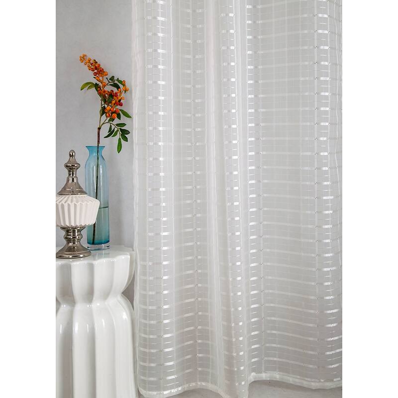 Porch & Den Modena Box Voile 90-inch Grommet Curtain Panel