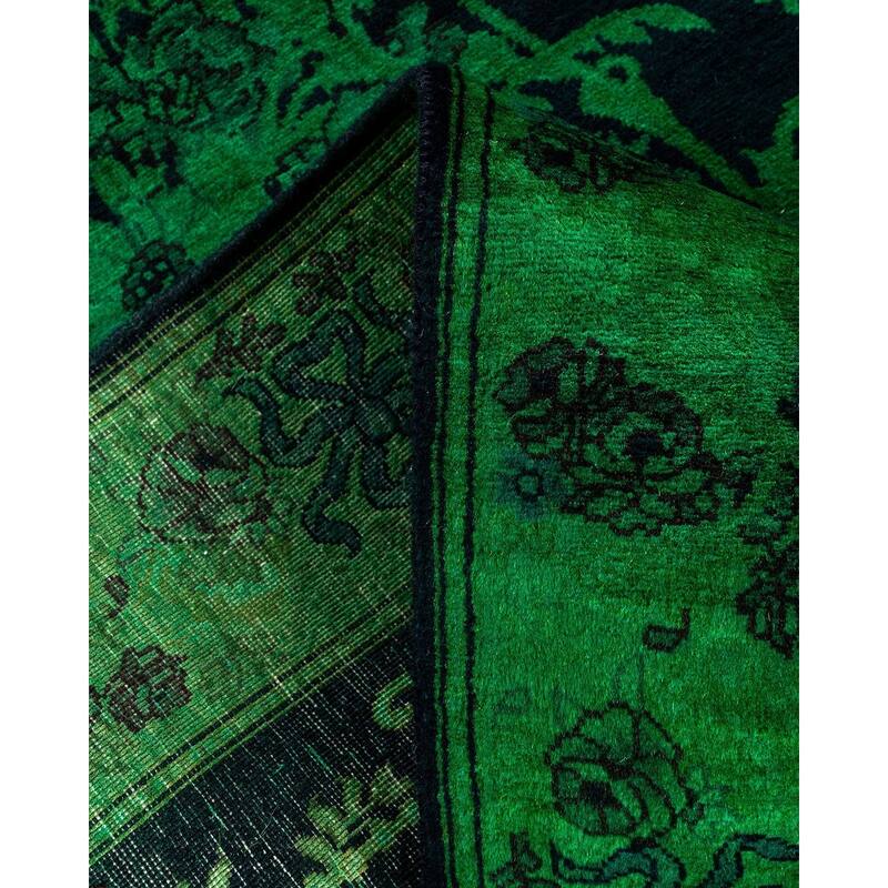 Contemporary Overdyed Wool Hand Knotted Runner - 2' 7" x 9' 0"