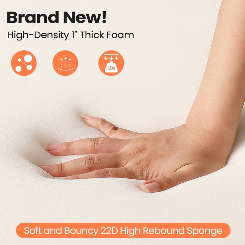 Pellebant Outdoor Chaise Lounge Cushions Patio Lounger Pad with Straps