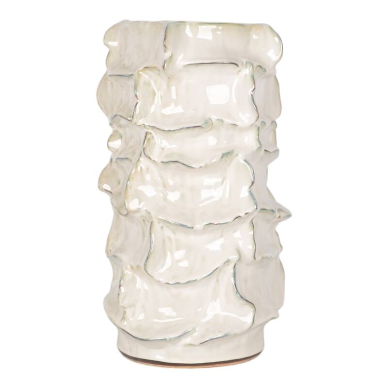 Ceramic Decorative Vase Accent Piece Glazed Finish Capri Style