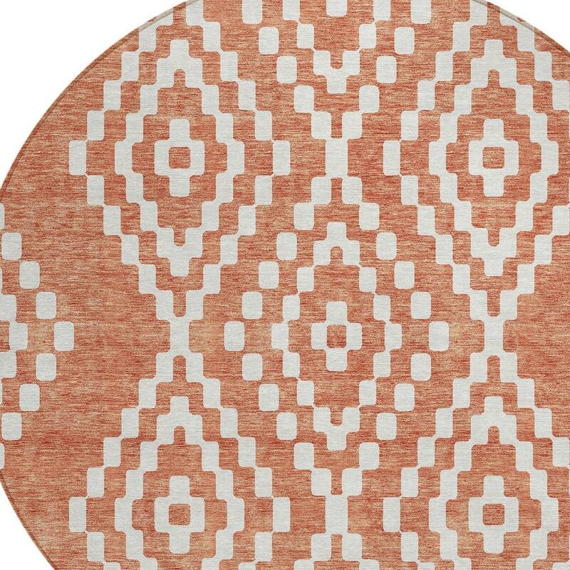 HomeRoots Geometric Transitional Rectangle Outdoor Rug