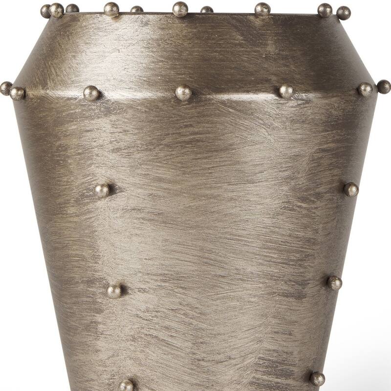 12" Silver Metal Table Vase - 9.84