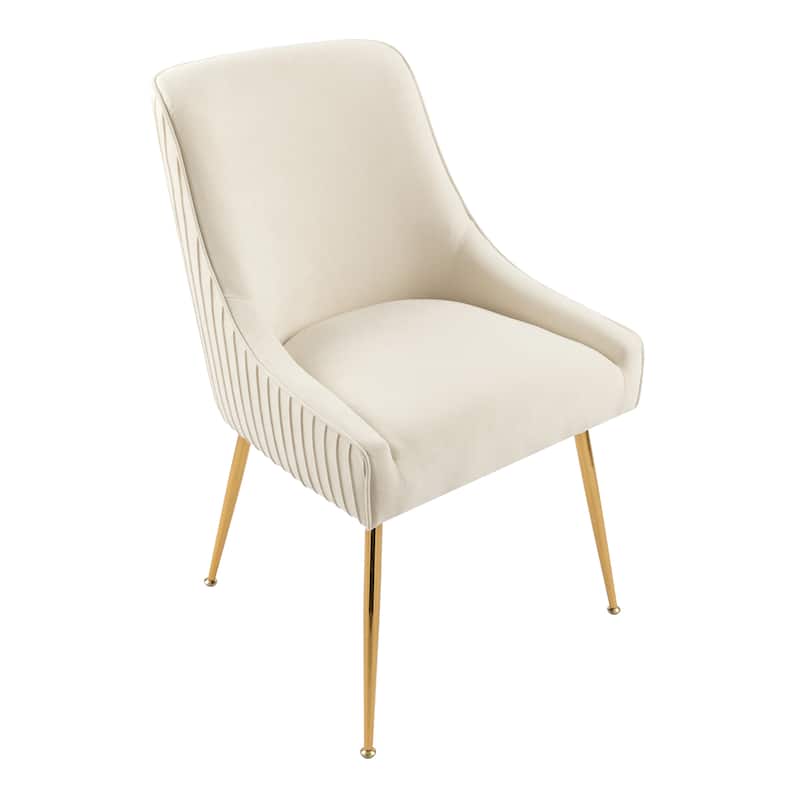 Mid Century Velvet Upholstered Dining Chair