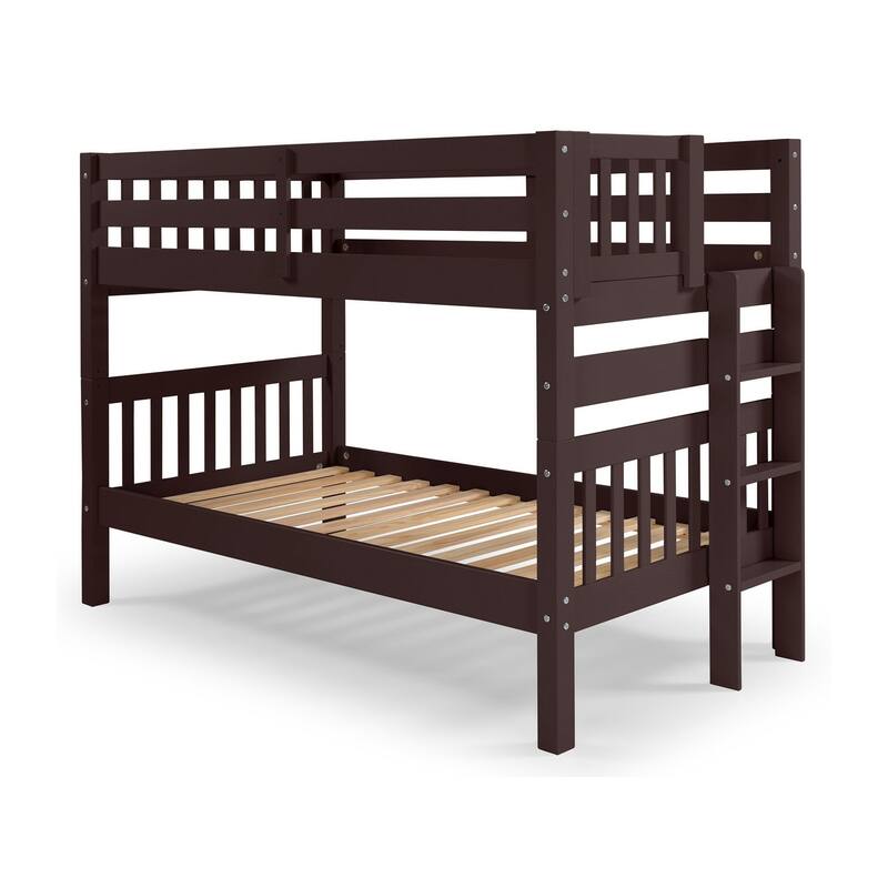 Taylor & Olive Trillium Twin over Twin Bunk Bed with End Ladder