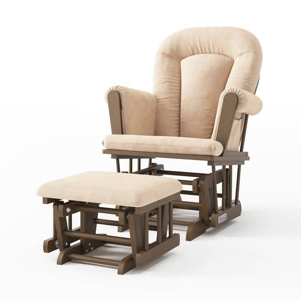 Child Craft Tranquil Glider Rocker and Ottoman Set On Sale Bed