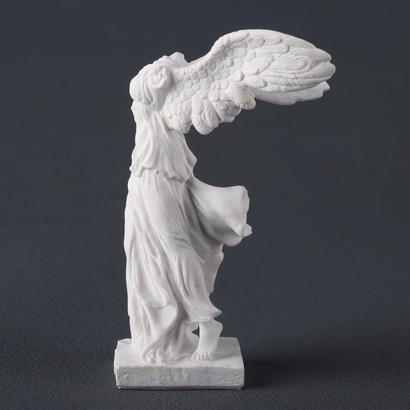 4.33 inches Height Polyresin Winged Nike of Samothrace Multicolor Finish Figurine