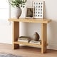 preview thumbnail 2 of 33, Nathan James Virgo Farmhouse 2-Tier Console Table in Wire-Brushed Wood Finish