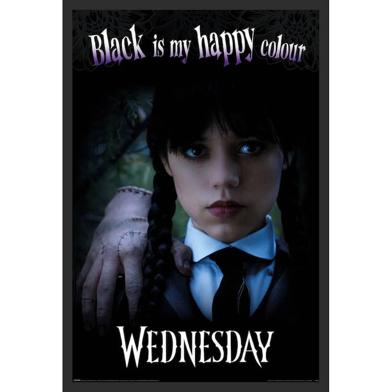 Wednesday - Happy Color Framed Art Poster - 24 x 36 Inch