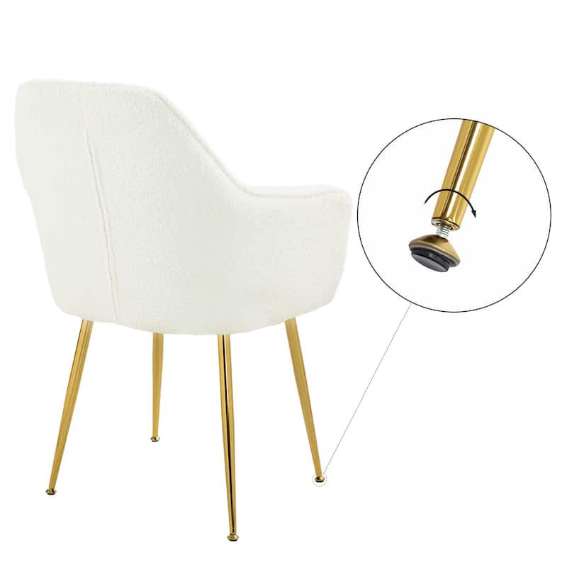 AVAWING Upholstered Velvet Dining Chairs Accent Arm Chairs Set of 4