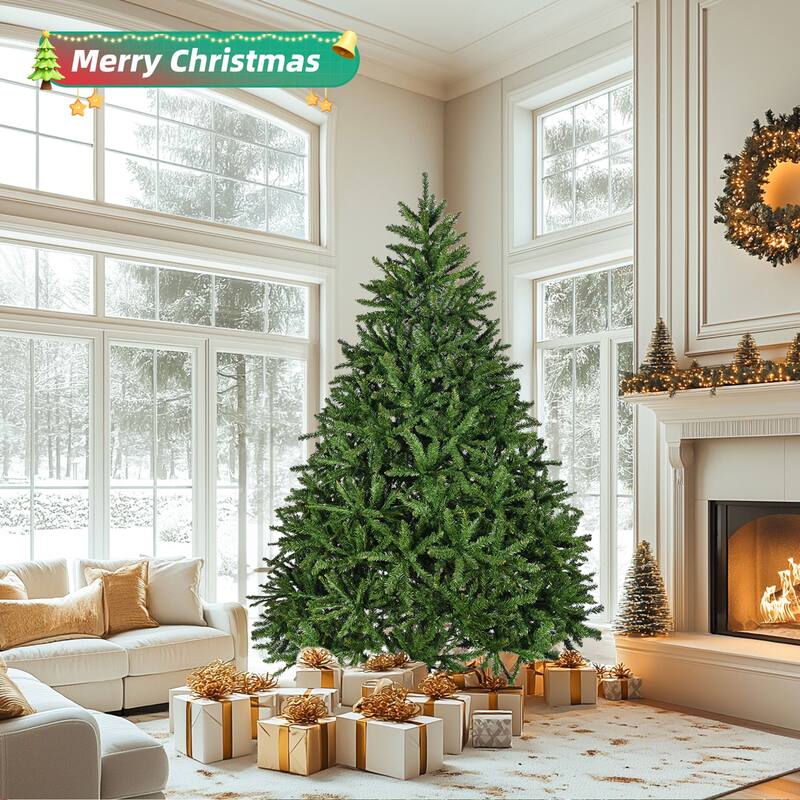 7ft Artificial Premium Unlit Hinged Spruce Full Christmas Tree with 2231 Branch Tips