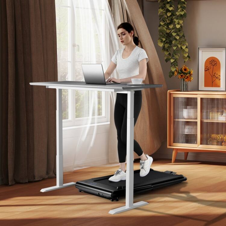 3-in-1 Metal Folding Treadmill with Smart Apps Remote Control and LED Display - 52.5" x 27" x 42.7" (L x W x H)