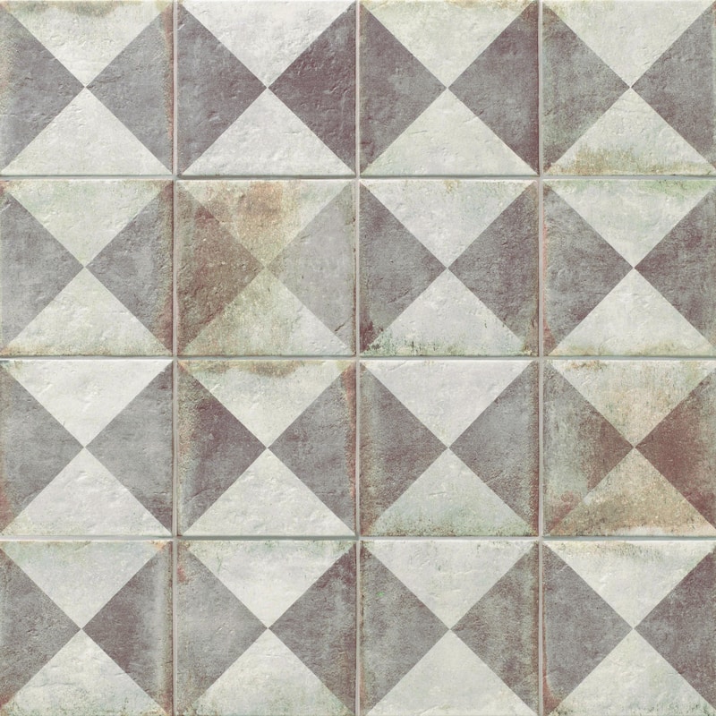 Merola Tile D'Anticatto Decor Triangoli 8-3/4" x 8-3/4" Porcelain Floor and Wall Tile - Case (20 Tiles)