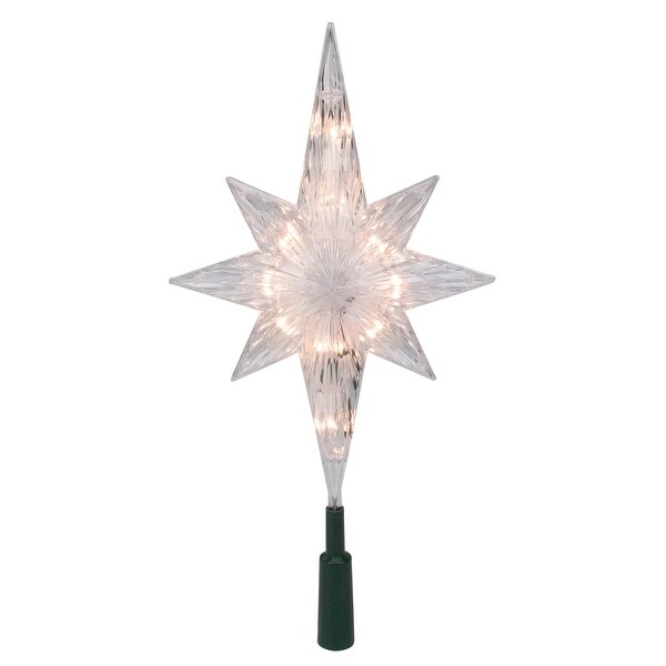 Shop 11 Clear And White Star Of Bethlehem Christmas Tree Topper Clear Lights Overstock 23444864