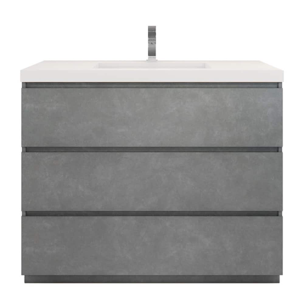 Aron 42'' Freestanding Vanity with Reinforced Acrylic Sink